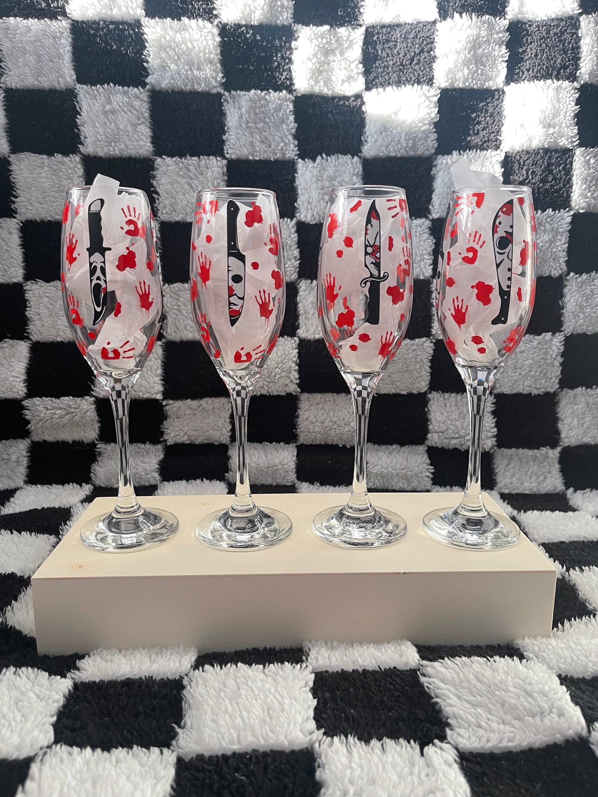 Horror Chanpagne Glasses