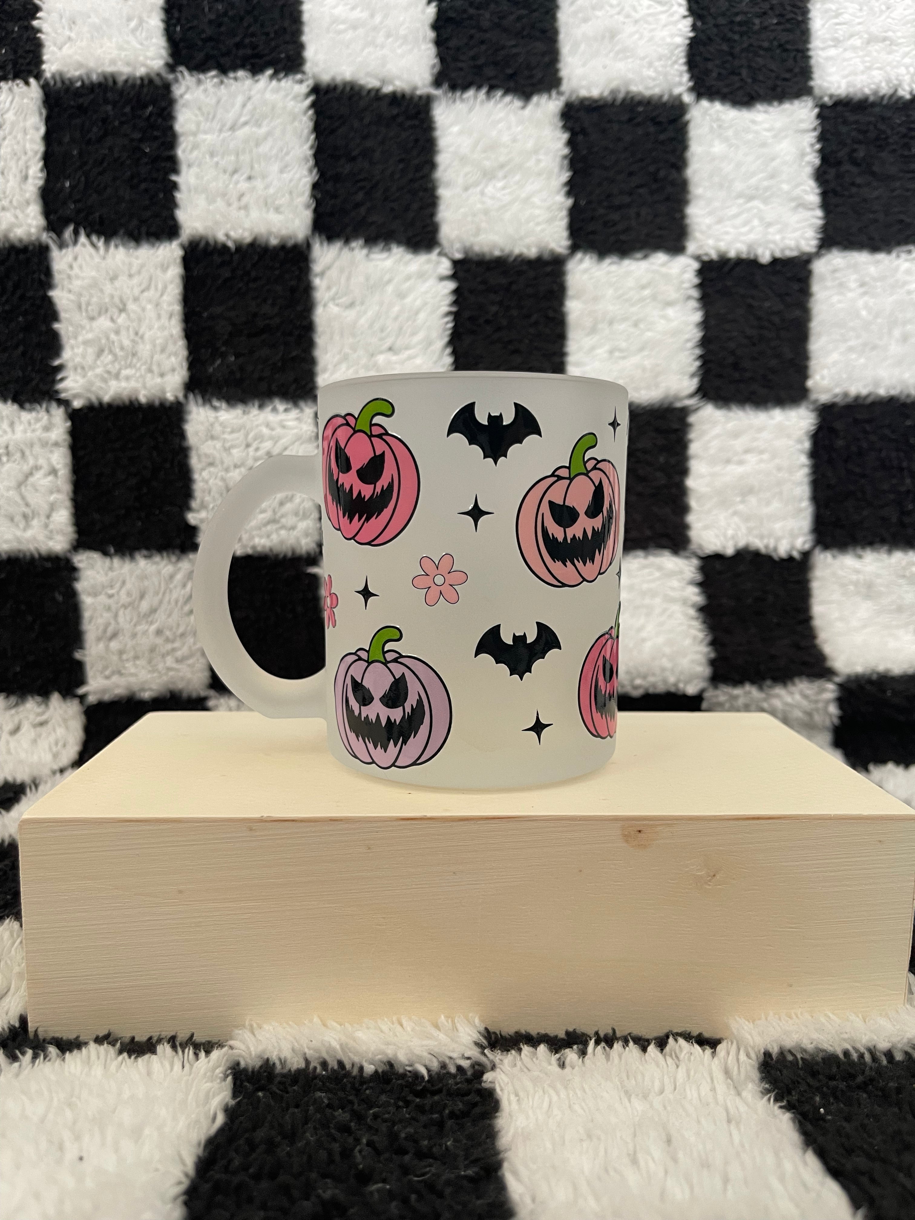 Pumpkin Frosted Glass Mug