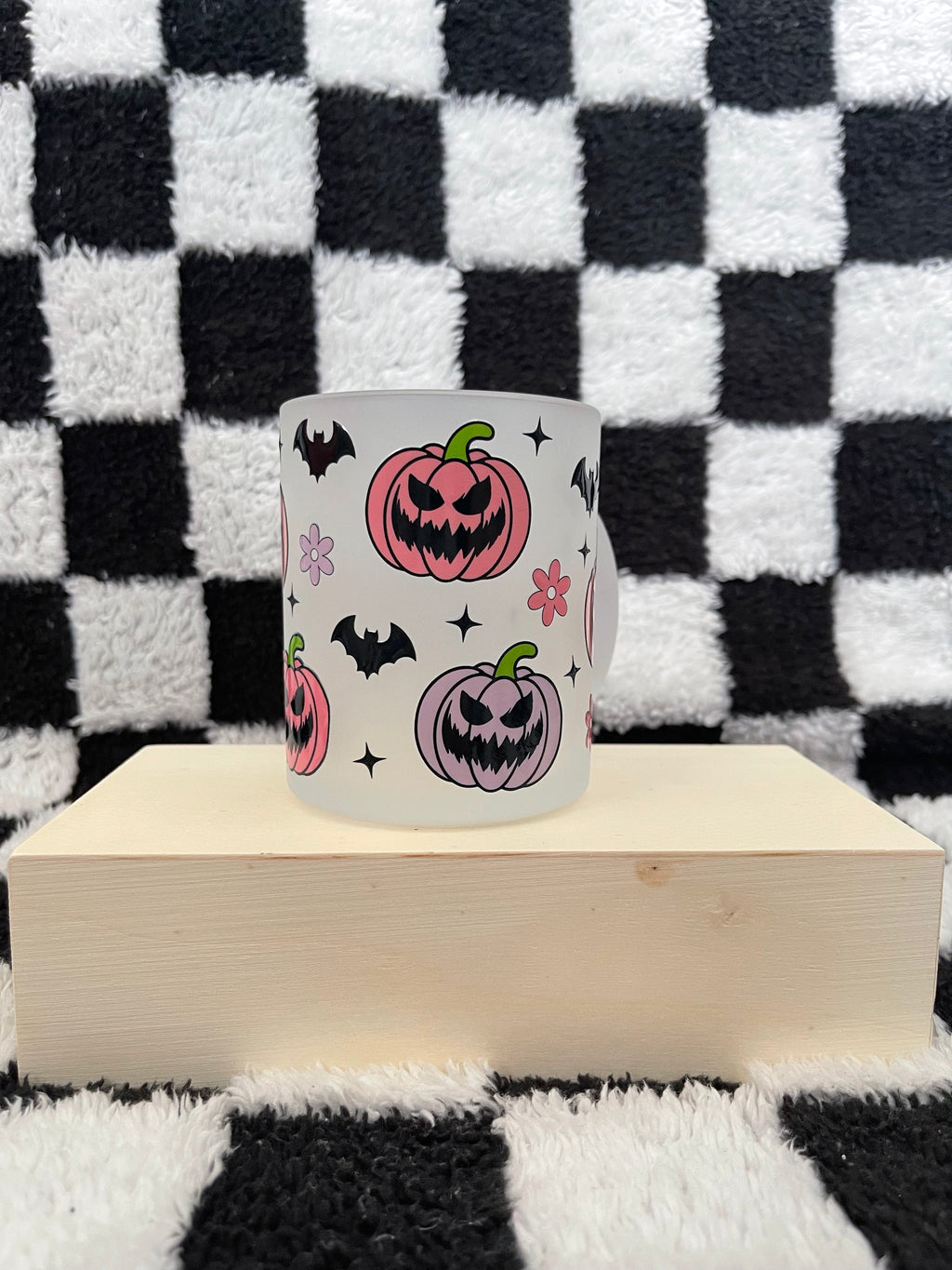 Pumpkin Frosted Glass Mug