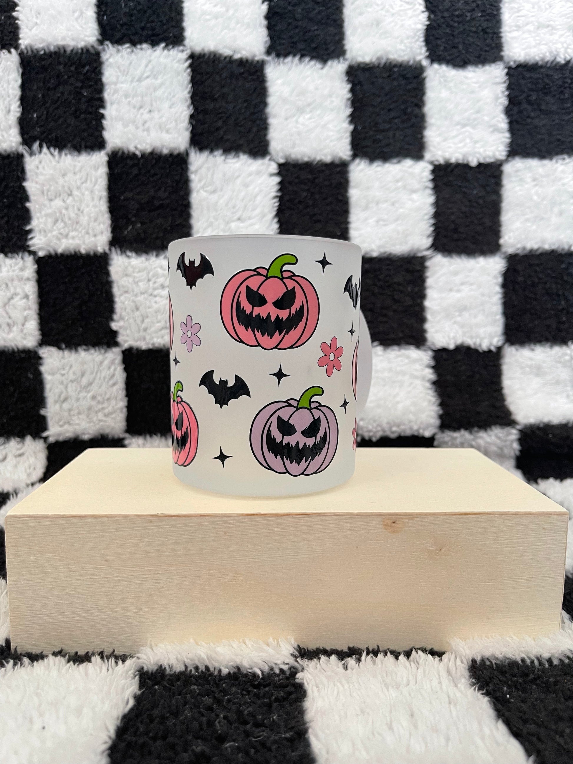Pumpkin Frosted Glass Mug